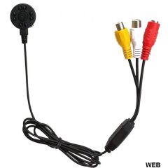 Microtelecamera AHD 3.6mm a colori con microfono 8 LED IR Z364 