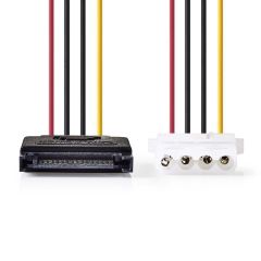Cavo di alimentazione interno SATA a 15 pin maschio-Molex femmina 0,15m Differenti ND3880 Nedis