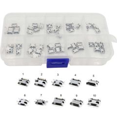 Kit 50pz microUSB  per MP3/4/5 Lenovo ZTE Huawei Samsung SONY Xiaomi HTC WB404 