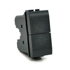 Doppio Pulsante 10A-250V nero compatibile con serie Living International EL2134 
