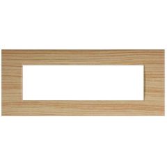 Placca 7 posti abete compatibile Living International EL1498 