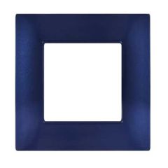 Placca in tecnopolimero 2 posti color blu compatibile Vimar Plana EL674 