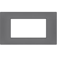 Placca 4 posti grigio Soft Touch compatibile Vimar Plana EL2274 