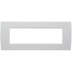 Placca 7 posti bianca Soft Touch compatibile Living International EL3149 