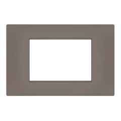 Placca 3 posti tortora Soft Touch compatibile Vimar Plana EL3269 