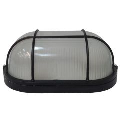 Plafoniera LED E27 da esterno IP54 in alluminio nero EL4998 Vito