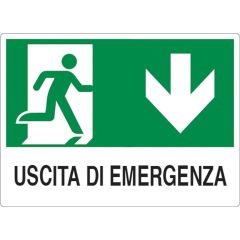 Cartello segnaletico uscita di emergenza 30x20cm WB2361 