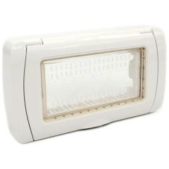 Placca idrobox IP55 4 posti bianca compatibile Vimar Plana EL2321 