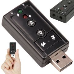 Adattatore audio USB 7.1 con ingresso jack per microfono e audio WB1282 