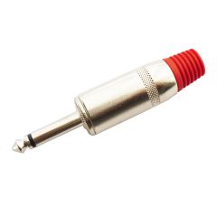 Connettore Jack 6.3mm mono in metallo - rosso Q712 