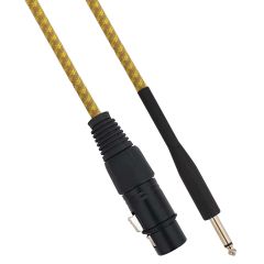 Cavo XLR Cannon femmina a Jack 6.35 maschio 5 metri Mono - Giallo/Marrone SP542 