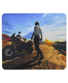 Mauspad 29x25cm PlayerUnknowns Schlachtfeld-Charakter mit Motorrad P1130 