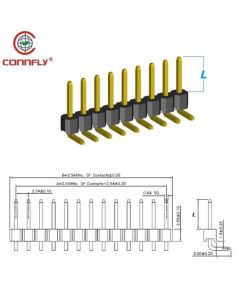 Connettore strip 40 pin passo 2,54 mm - confezione 4 pezzi NOS101080 