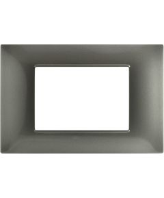 Placa 3P Tecnopolímero 12x8cm Gris oscuro compatible Vimar EL1952 