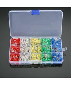 Led diode kit 5mm 500pcs 5 colors WB360 