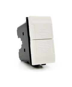 Double button 10A-250V white compatible with Living International series EL2130 