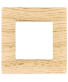 2-seater square spruce plate compatible with Vimar EL432 