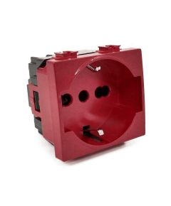 Toma schuko roja compatible con Matix para señalización de línea dedicada/emergencia EL2346 