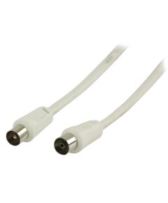 Coaxial cable Coax (IEC) Straight male - female 25m white WB1030 Valueline