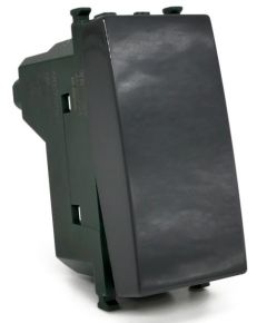 Deviatore unipolare 16A-250V nero compatibile Vimar EL2366 