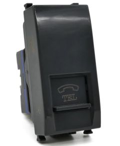Vimar compatible black telephone socket EL2368 