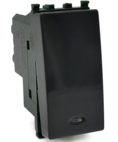 Inverter with indicator light 16A 250V Black compatible with Vimar EL2388 