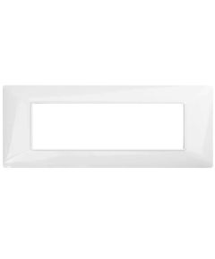 Plato blanco 7 plazas compatible con Vimar EL2414 