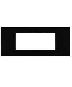 7-seat black plate compatible with Vimar EL2420 