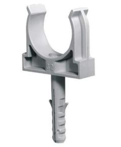 Pipe fixing clip with screw 25mm pack of 100 Elmark EL3203 EC Elettrocanali