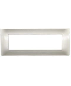 Placca in tecnopolimero 7P grigio chiaro compatibile Vimar EL1716 