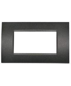 Placca 4 posti nera compatibile Living International EL1528 