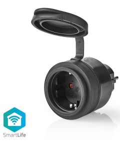 Schuko Wi-Fi socket 10A 2500W maximum IP44 black Nedis ND5533 Nedis