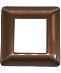2-gang plate in Matix compatible bronze-colored technopolymer EL683 