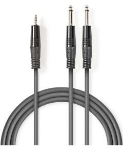 Stereo audio cable 2x 6.35mm-3.5mm male 3m ND2436 Nedis