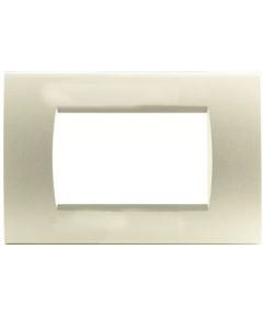 Placca in tecnopolimero 4 posti color champagne compatibile Living International EL2247 