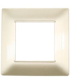 2-gang sand-colored technopolymer plate compatible with Vimar Plana EL001 
