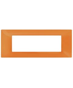 7-gang technopolymer plate in orange Vimar Plana compatible EL1296 