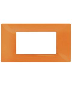Orange Vimar Plana compatible 4-gang technopolymer plate EL1512 