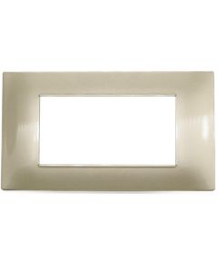 4-gang sand-colored technopolymer plate compatible with Vimar Plana EL1552 