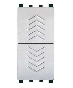 Doppio pulsante grigio 10A 250V compatibile Vimar Plana EL1766 