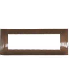7-gang technopolymer plate in copper color compatible with Vimar Plana EL2329 