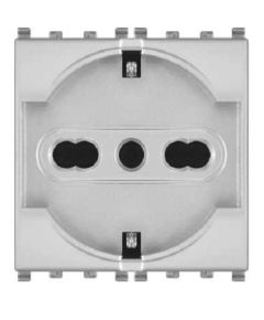 Schuko-Steckdose 2.0 16A 250V grau kompatibel mit Vimar Plana EL2619 