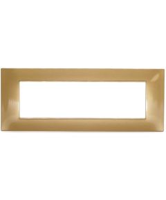 7-gang technopolymer plate in gold color compatible with Vimar Plana EL3148 