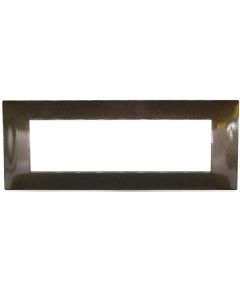 7-position plate in bronze-colored technopolymer compatible with Vimar Plana EL921 