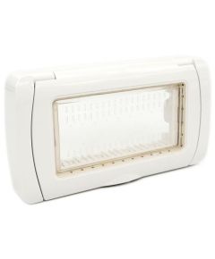 IP55 4P white idrobox plate compatible with Living International EL1321 