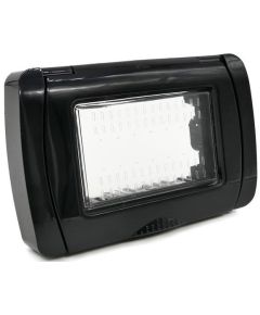 Placa hydrobox negra compatible con Matix IP55 3P EL2108 