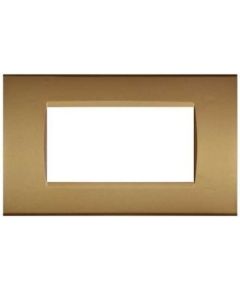 4-gang sand-colored technopolymer plate compatible with Living International EL1802 