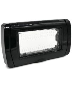 IP55 4P schwarze Idrobox-Platte, kompatibel mit Vimar Plana EL2443 