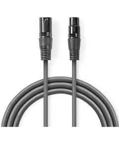 Balanced XLR 3 pin male to female audio cable 10m ND1975 Nedis