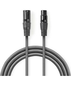 3-pin male-female XLR balanced audio cable 5m ND2943 Nedis